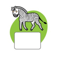 Zebra and place for your text
