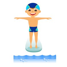 Boy on springboard