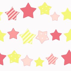 Cute Star Seamless Pattern Background Vector Illustration