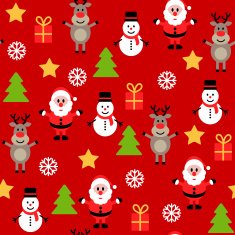 Seamless cute christmas pattern