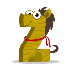 Letter Z Monster vector illustration