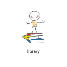 Cute kid with books
