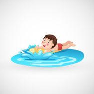 boy and a swimming pool