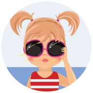 Girl in sunglasses on the beach