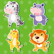 Cute animal stickers