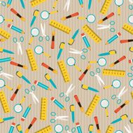 Seamless pattern with school icons