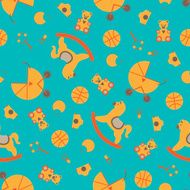 Seamless Baby Element Abstract Pattern