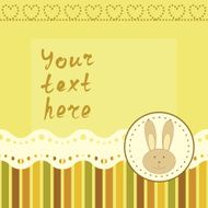 square frame with little bunny