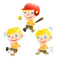 cute blond boy sporting