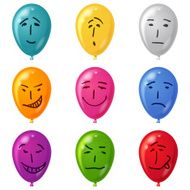 Balloon set smilies eps10