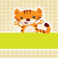 Cartoon tiger card