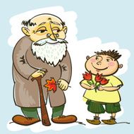 Grandfather And Grandchild