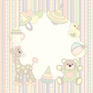 Baby happy birthday greeting card or frame N2