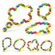 Colorful brick toys bubbles
