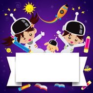 Cute children on space place 002