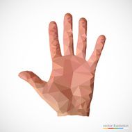 Man hand in polygonal style