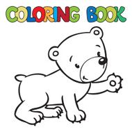Coloring book of little funny bear N3