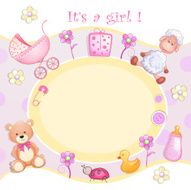 Baby shower card with toys N5