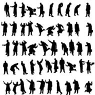Vector silhouette of a man N6