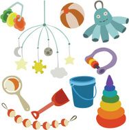 vector image various toys