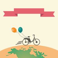 Bike silhouette with the banner
