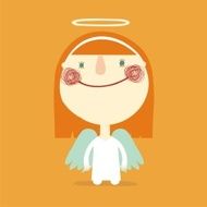 girl with angel costume
