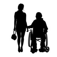 Vector silhouettes of couple N2