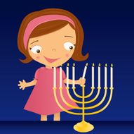 Lighting the Menorah