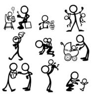 Stick Figure People Babies