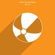 Vector beach ball flat icon N5