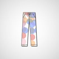 Abstract illustration on pants N37