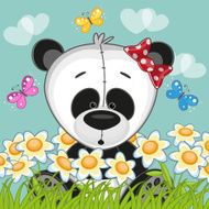 Panda with flowers N3