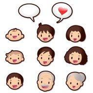 Cute Icon Set ( Emoticons ) - Dear Family Members(Love)