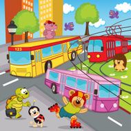 animals trolleybus tram bus