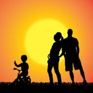 Vector silhouette of family N216