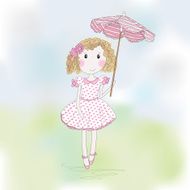 Little Girl With Umbrella N4