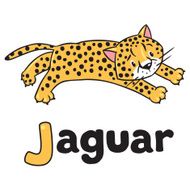 Little cheetah or jaguar for ABC Alphabet J N2