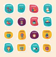 baby bubble speech banner design flat background set eps10 N274