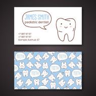 Medical business or visiting cards for dentist