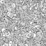 hand drawn school seamless pattern N2