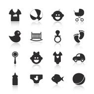 Flat concept set modern design baby N7