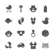 Flat concept set modern design baby N8
