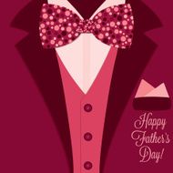 Father&#039;s Day bow tie tuxedo card in vector format N3