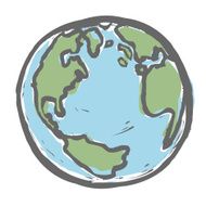 Hand drawn earth Vector EPS8