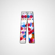 Abstract illustration on pants N39