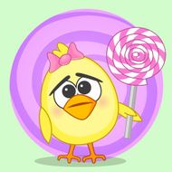 Chicken with candy