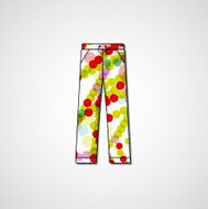 Abstract illustration on pants N40
