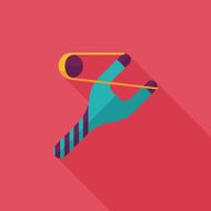 slingshot flat icon with long shadow eps10 N39