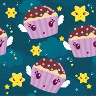 Cute cupcake pattern