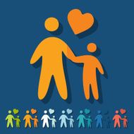 Flat design family N38